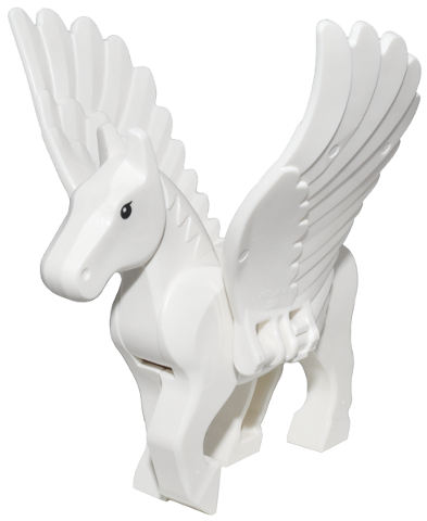 Lego Pegasus, Movable Legs with Black Eyes and White Pupils Pattern