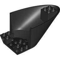 Lego Aircraft Fuselage Curved Aft Section 6 x 10 Bottom, Pinholes / Black