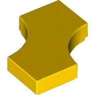 Tile Special 2 x 2 with 2 Quarter Round Cutouts / Yellow