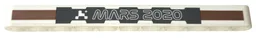 Technic, Liftarm Thick 1 x 11 with 'MARS 2020' on Dark Bluish Gray Background with Medium Nougat Stripes Pattern (Sticker) - Set 42158