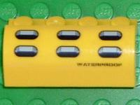 Lego Slope, Curved 2 x 4 x 1 1/3 with 4 Recessed Studs with 'WATERPROOF' with 6 Holes Pattern (Sticker) - Set 7774