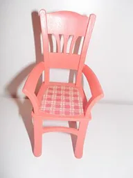 Scala Chair - Highback Dining with Plaid Seat Pattern (Sticker) - Set 3290 / Salmon