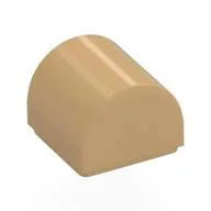 Brick Curved 1 x 1 x 2/3 Double Curved Top, No Studs / Warm Tan