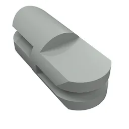 Arm Piece Straight with 2 and 3 Fingers / Light Gray