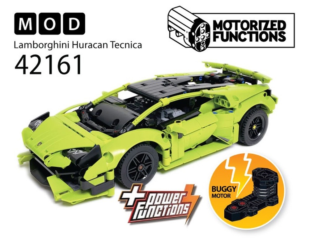 Lego 42161 Lamborghini Huracan Tecnica RC MOD for Buggy Motors