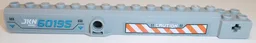 Crane Arm Outside, Wide with Pin Hole at Mid-Point with 'JKN MODEL 60195', 'CAUTION', Orange and White Danger Stripes Pattern on Both Sides (Stickers) - Set 60195