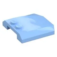 Brick Wedged, Curved Triple 4 x 4 x 2/3, 2 Studs / Bright Light Blue