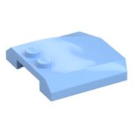 Lego Brick Wedged, Curved Triple 4 x 4 x 2/3 with 2 Studs / Bright Light Blue