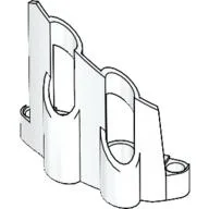 Technic Panel Fairing # 1 Large Short, Large Holes, Side A / White
