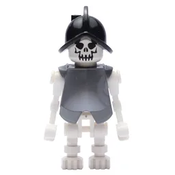 Skeleton, Evil Face, Armor and Helmet, Bent Arms