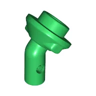 Bar, Angled with 1 x 1 Round Plate / Stud on End / Green