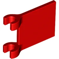 Flag 2 x 2 Square, Flat Clip Edge [Thick Clips] / Red