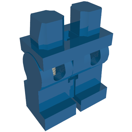 Lego Hips and Spring Legs with Silver Springs (Weak) / Blue