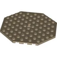 Plate Special 10 x 10 Octagonal with Hole / Dark Tan