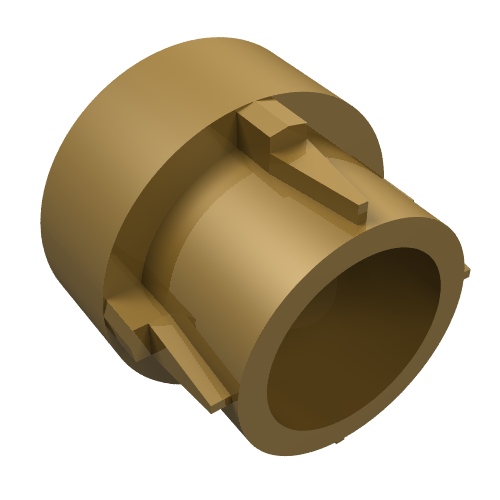 Lego Technic Driving Ring Extension, 4 Ridges / Pearl Gold