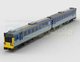 4-Wide BR Class 142 'Pacer' DMU Railbus Train In Regional Railways Livery