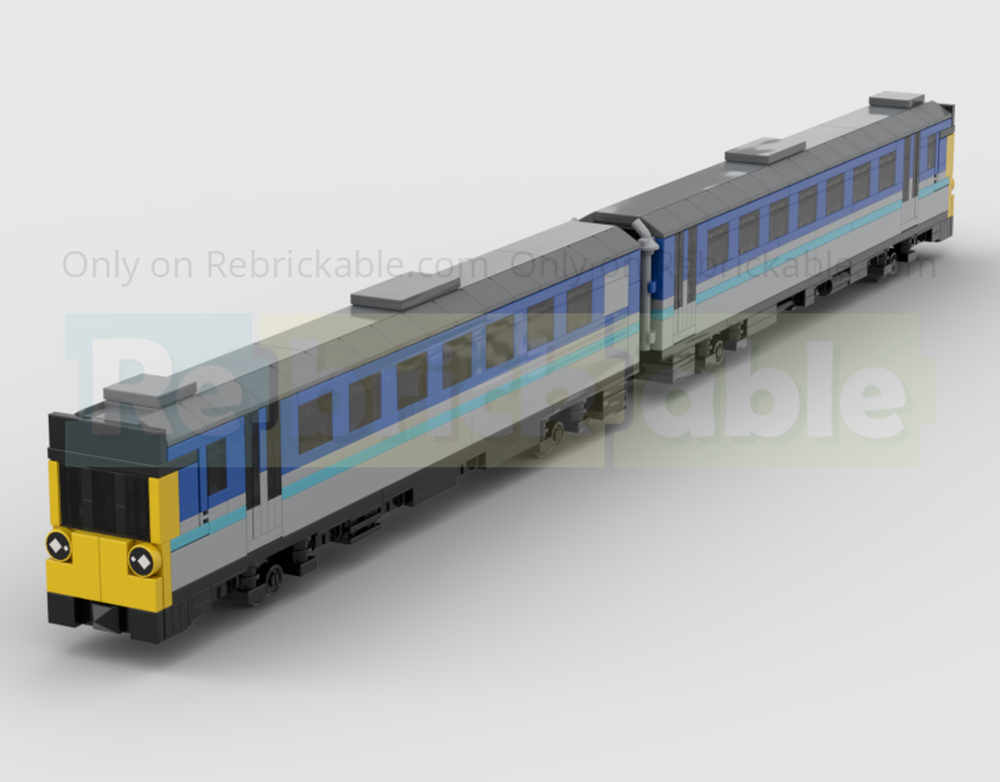 Lego 4-Wide BR Class 142 'Pacer' DMU Railbus Train In Regional Railways Livery
