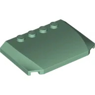 Brick Wedged, Curved Triple 4 x 6 x 2/3 with 4 Studs / Sand Green