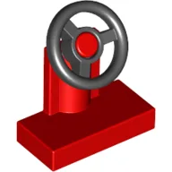 Steering Stand 1 x 2 with Black Steering Wheel / Red