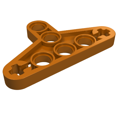 Lego Technic Beam Triangle Thin [Type I] / Dark Orange
