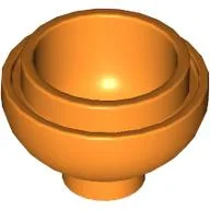 Brick Round 2 x 2 Dome Bottom [Open Stud] / Orange