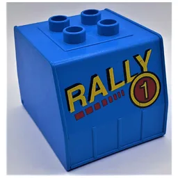 Duplo Train Freight Container with 'RALLY' Print / Blue
