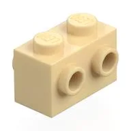 Brick Special 1 x 2 with Studs on 2 Sides / Tan