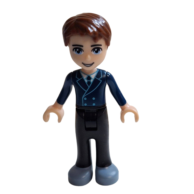 Lego David - Dark Blue Vest, Black Trousers