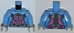 Torso Robot with Kraang and Control Harness Pattern / Medium Blue Arms / Light Bluish Gray Hands