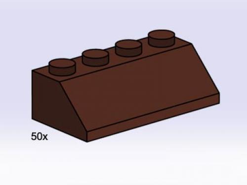 Lego 2 x 4 Roof Tile Brown