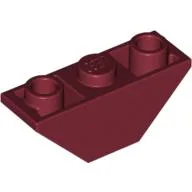 Brick Sloped Inverted 45° 3 x 1 Double with 2 Completely Open Studs / Dark Red