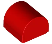 Brick Curved 1 x 1 x 2/3 Double Curved Top, No Studs / Red