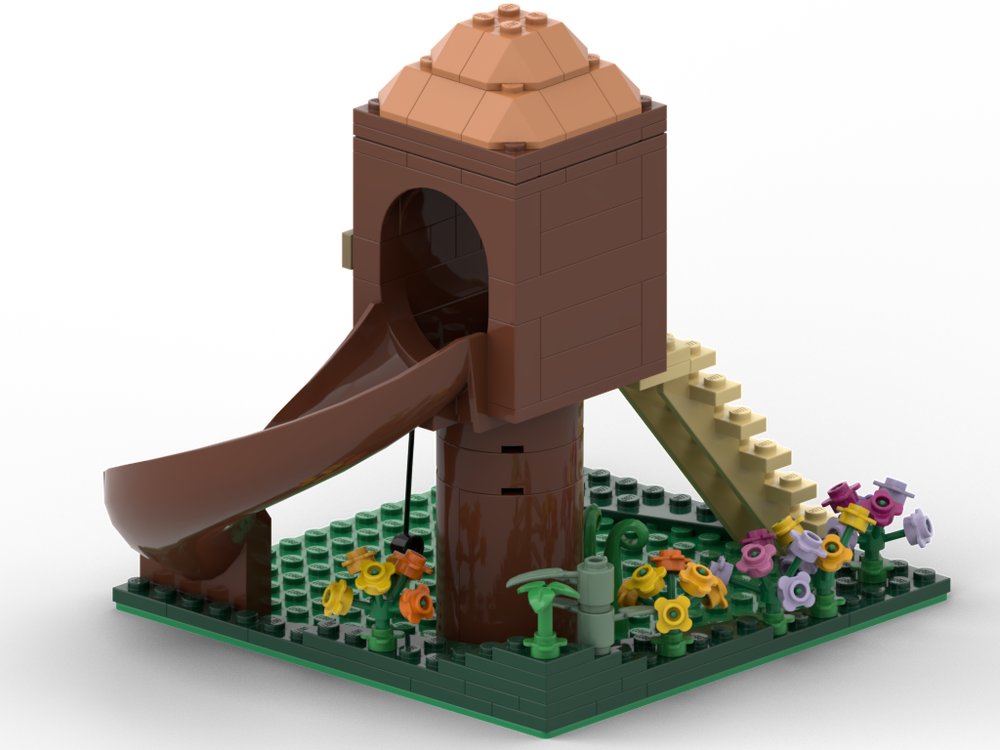 Lego Minifig scale modular treehousee playground