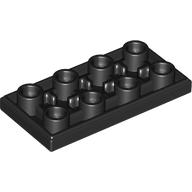 Lego Tile Special 2 x 4 Inverted / Black