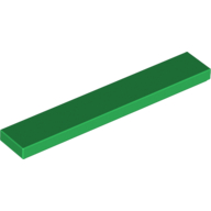 Lego Tile 1 x 6 with Groove / Green