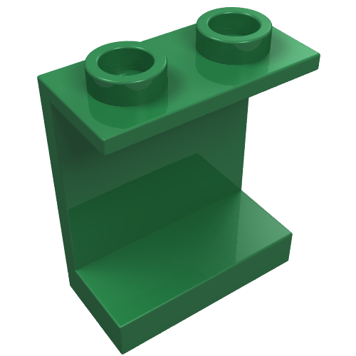 Lego Panel 1 x 2 x 2 [Hollow Studs] / Green