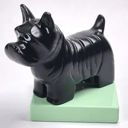 Duplo Animal Dog, Scottish Terrier / Scottie on Light Green Base / Black