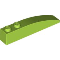 Lego Brick Curved 6 x 1 / Lime