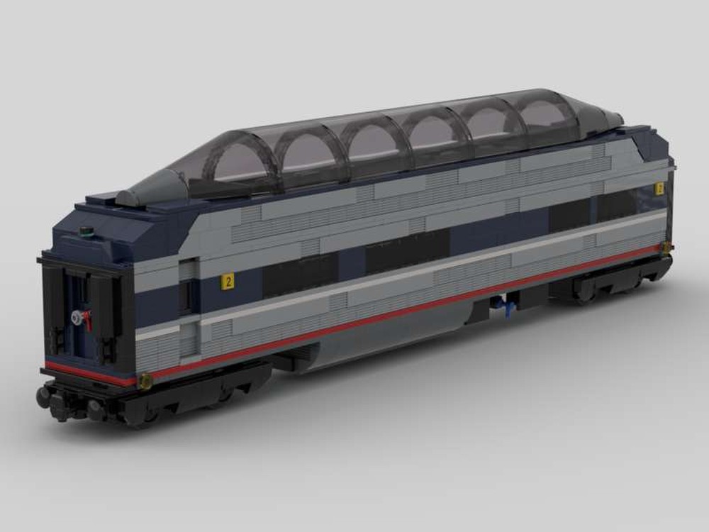 Lego North American Passenger Train Amtrak Dome Car #2 of 4