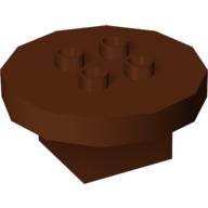 Lego Duplo Table Round 4 x 4 x 1.5 / Reddish Brown