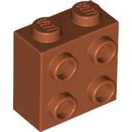 Brick Special 1 x 2 x 1 2/3 with 4 Studs on 1 Side / Dark Orange