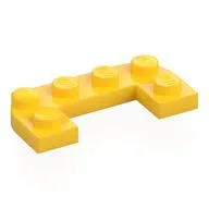 Plate Round Half 2 x 4 with 1 x 2 Cutout / Yellow