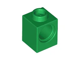 Technic Brick 1 x 1 with Pin Hole / Green
