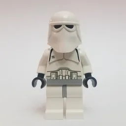 Snowtrooper, Light Bluish Gray Hips, Plain Black Head, Black Hands