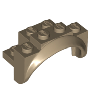 Lego Wheel Arch, Mudguard 4 x 2 x 2 1/2 / Dark Tan