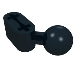 Technic Beam 1 x 2 with Ball Joint Angled / Black