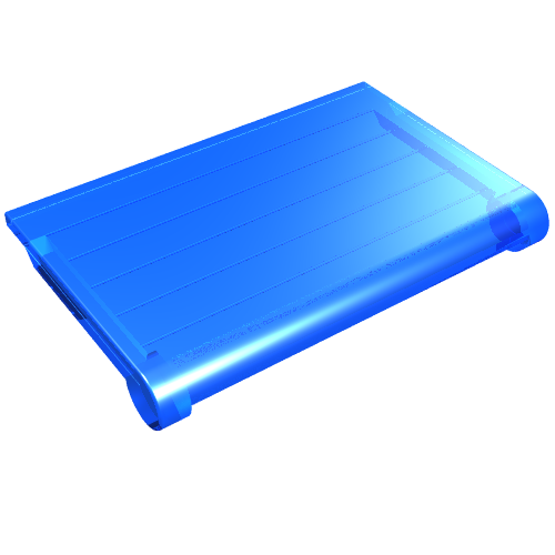 Lego Glass 2 x 3 for Hinge Car Roof 4 x 4 Sunroof with Ridges / Trans-Dark Blue