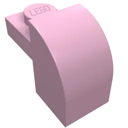 Brick Curved 1 x 2 x 1 1/3 with Curved Top / Bright Pink