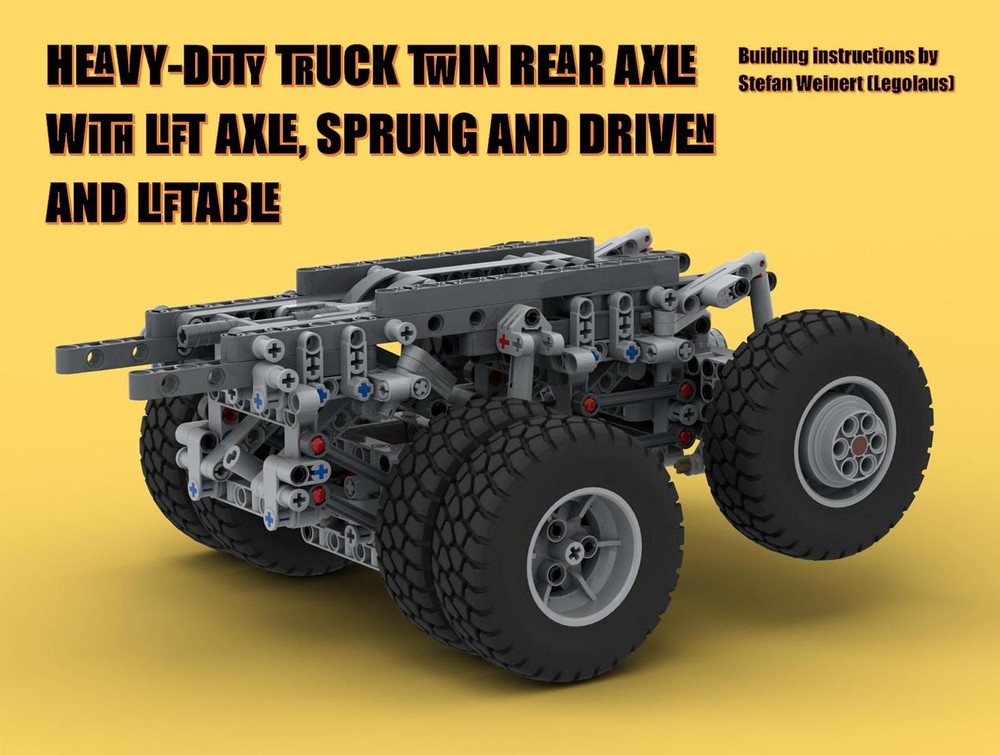 Lego Heavy-Duty Truck Twin Rear Axle with Lift Axle