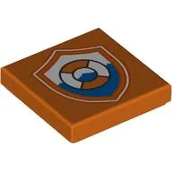 Tile 2 x 2 with Coastguard Logo Print / Reddish Orange